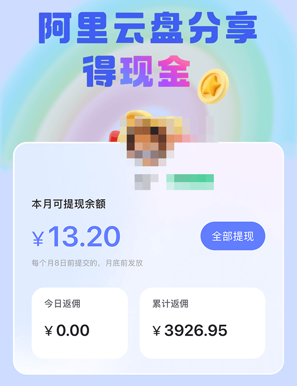 网盘分享得现金，网盘项目副业，网盘拉新赚钱