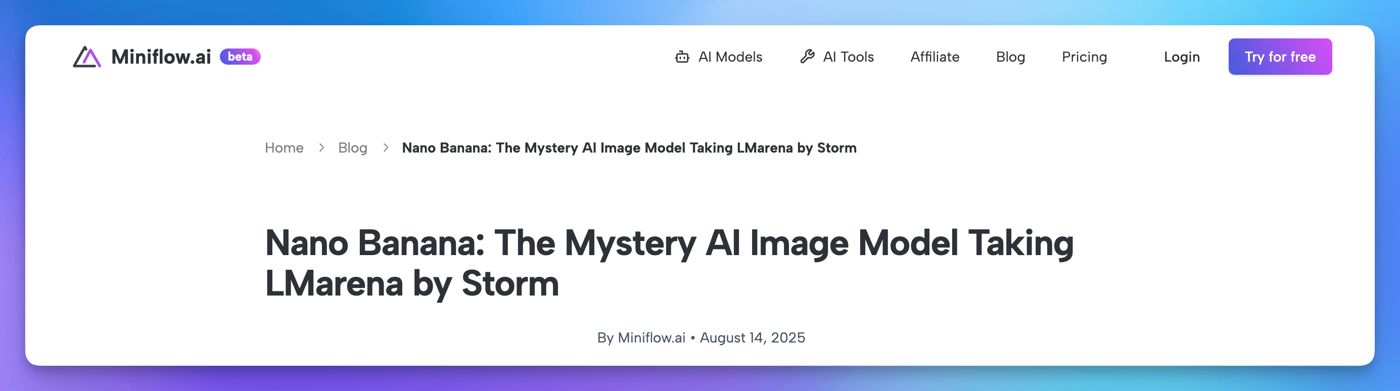 AI博主分享 Nano Banana 网站